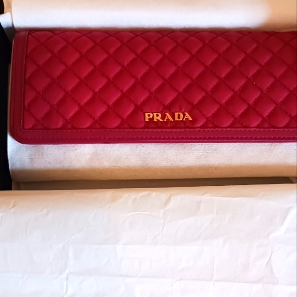 Prada portafoglio pattina quilted wallet